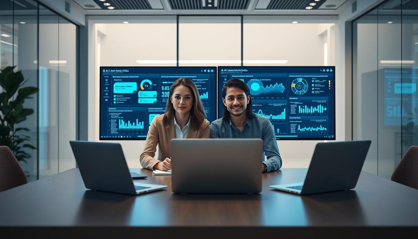 Business software development team collaboration